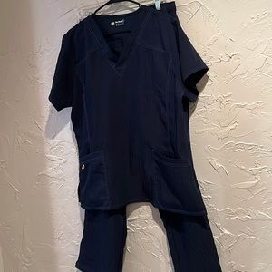 XL Navy Scrub Set EUC